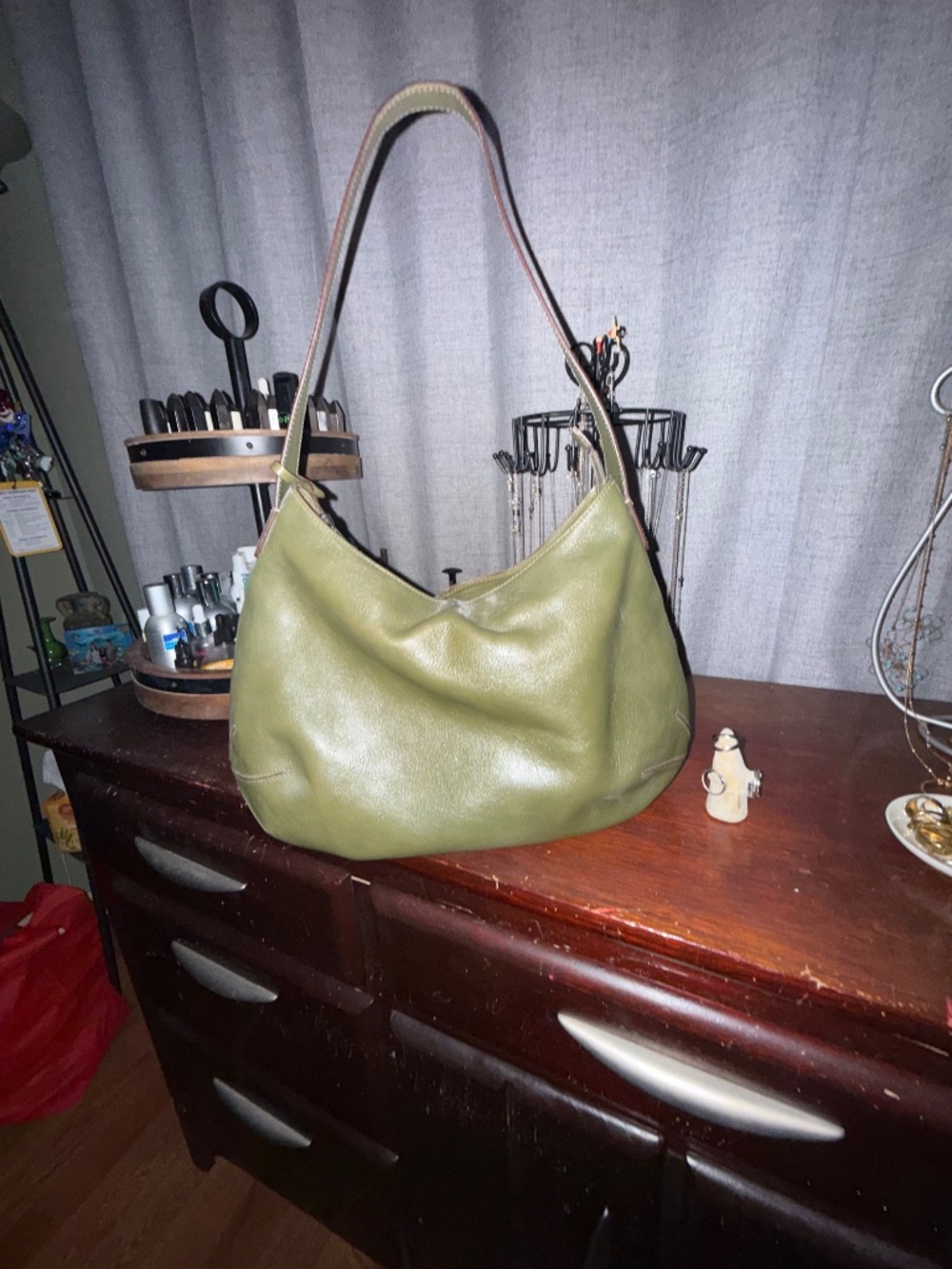 HOBO International Olive Green Leather Hobo Shoulder Bag - Picture 5 of 5
